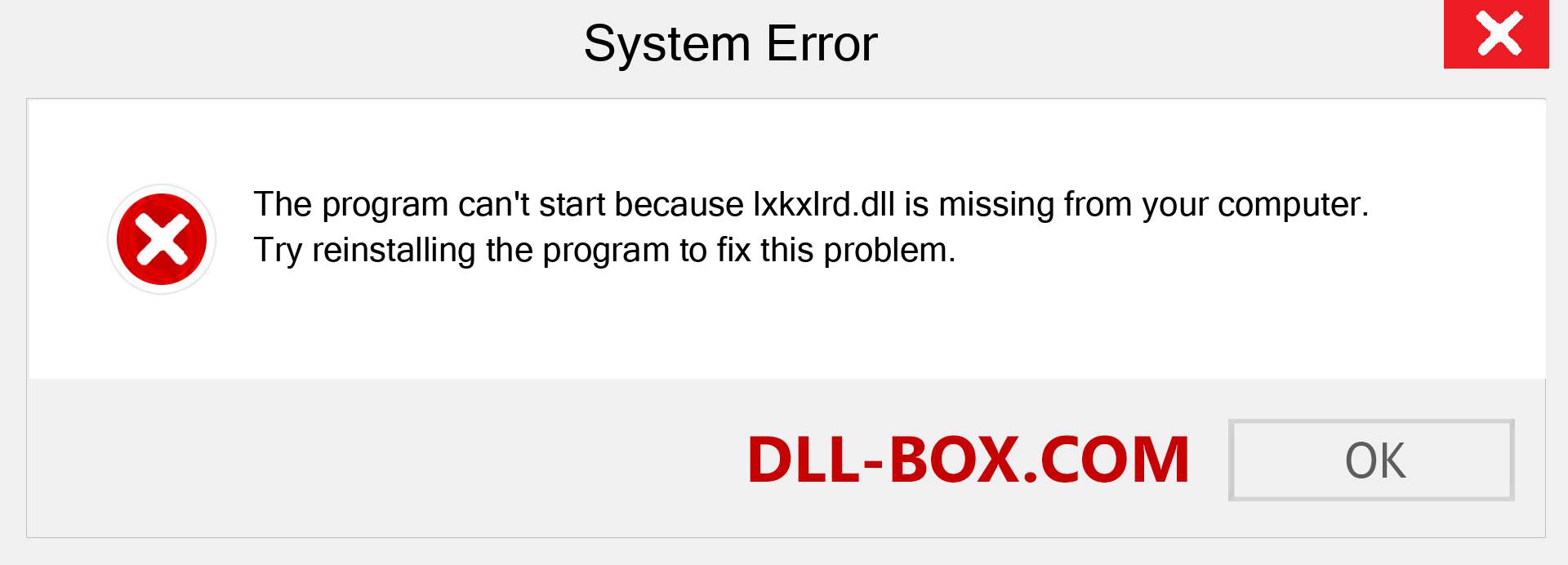  lxkxlrd.dll file is missing?. Download for Windows 7, 8, 10 - Fix  lxkxlrd dll Missing Error on Windows, photos, images